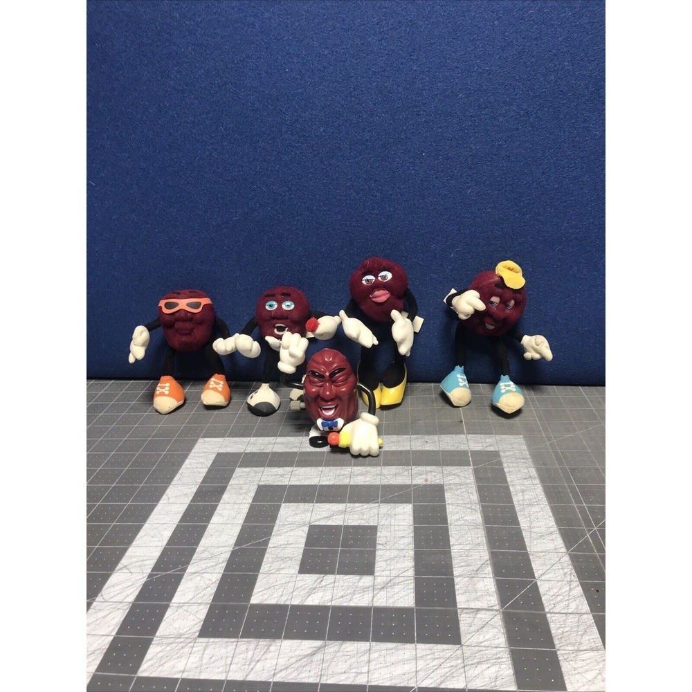 4 California Raisins Flocked Applause Bendable Plush 1 PVC Walker Not Working